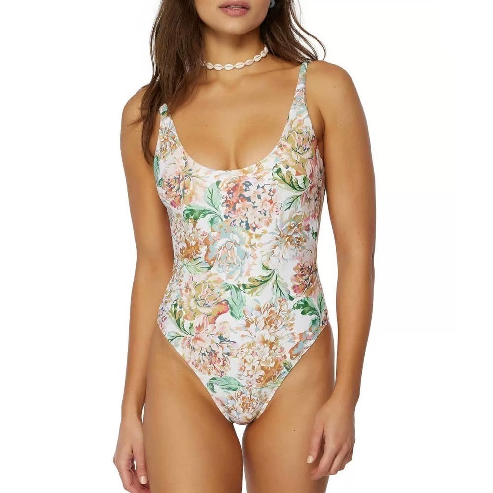 O'Neil Women Swim Arden Floral Mykonos One-Piece Swimsuit Vanilla L bathingsuit